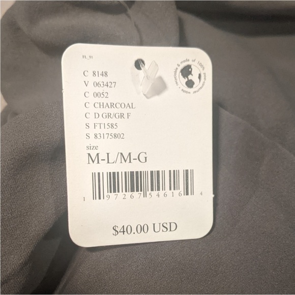 NWT Free People Clean Lines Muscle Cami Charcoal Dark Gray Size M/L (8-14) - Picture 6 of 7